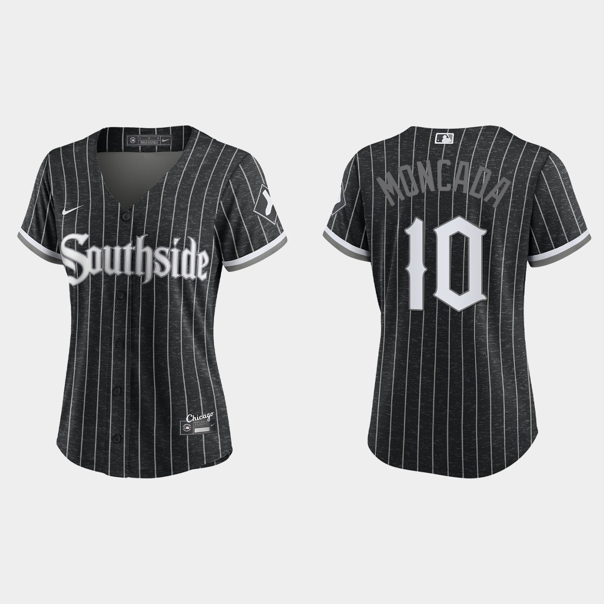 Women Chicago White Sox Yoan Moncada Black 2021 City Connect  Jersey