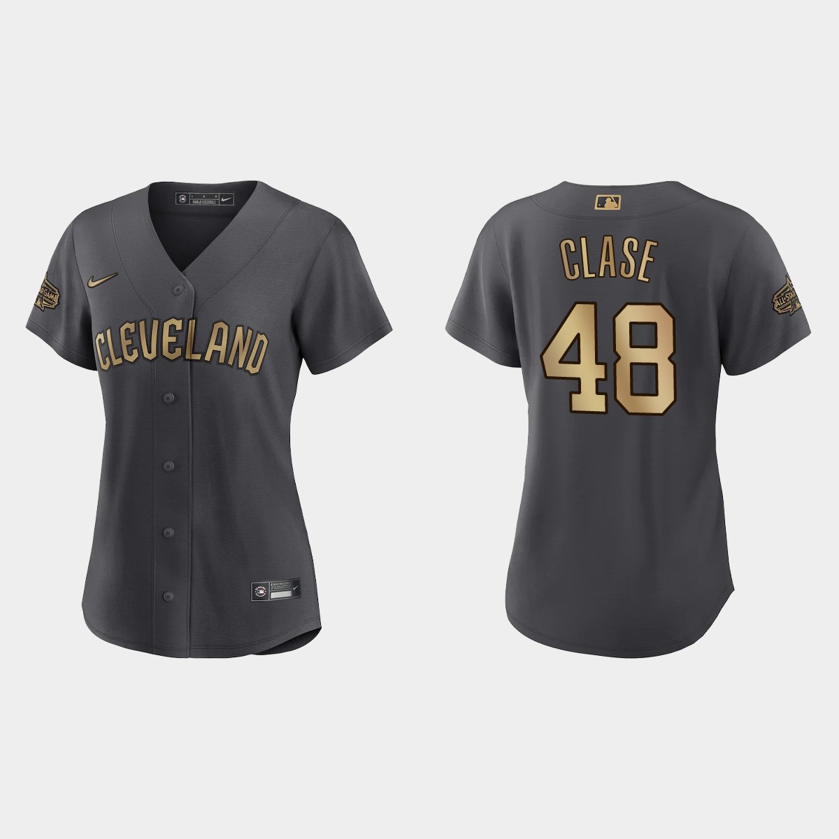 Women Cleveland Guardians Emmanuel Clase Charcoal 2022 MLB All-Star Game  Jersey