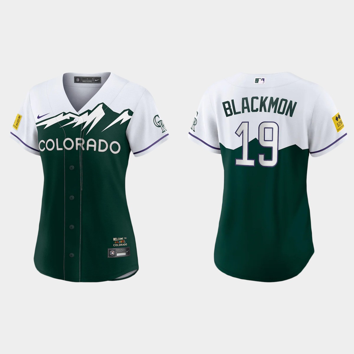Women Colorado Rockies Charlie Blackmon Green 2022 City Connect  Jersey