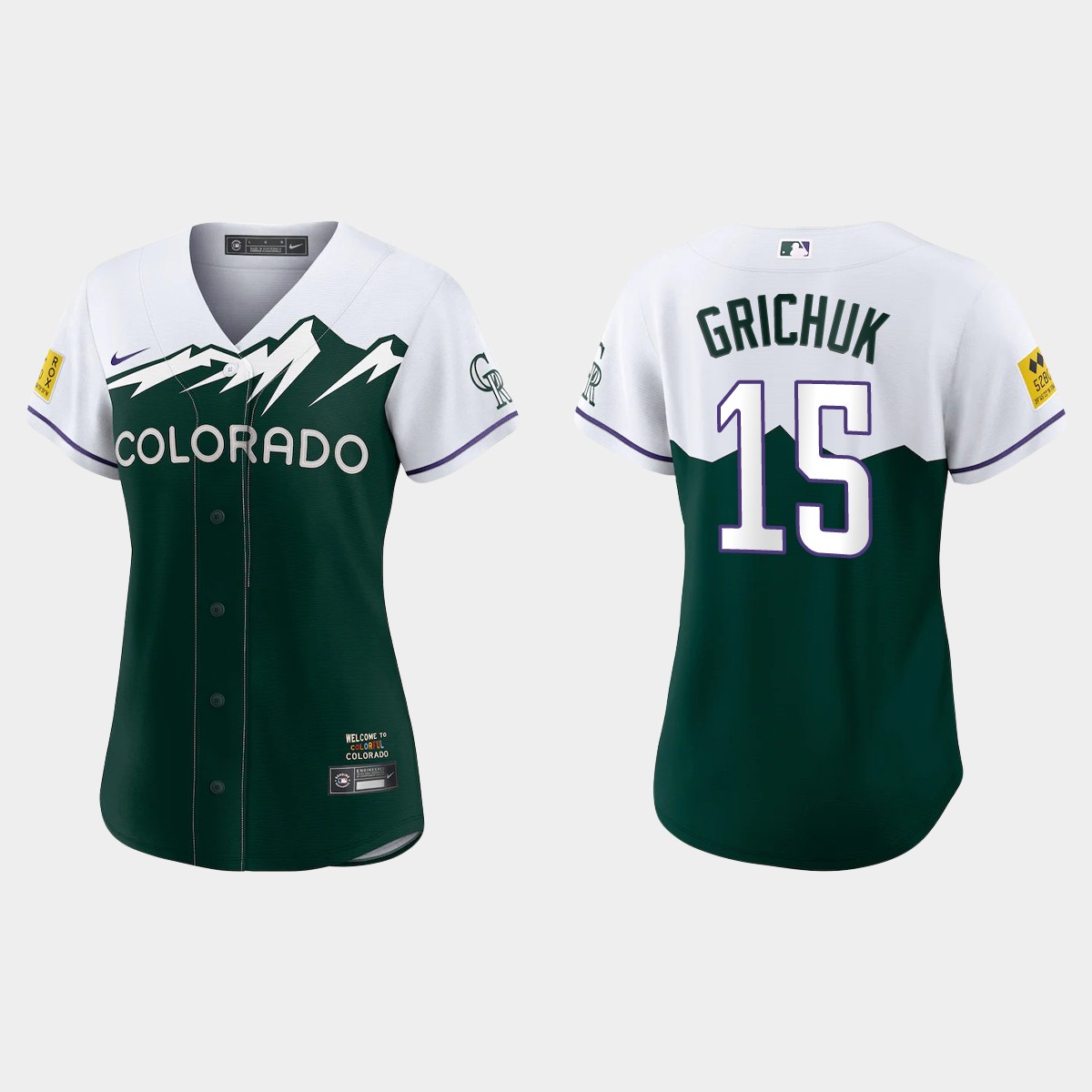 Women Colorado Rockies Randal Grichuk Green 2022 City Connect  Jersey