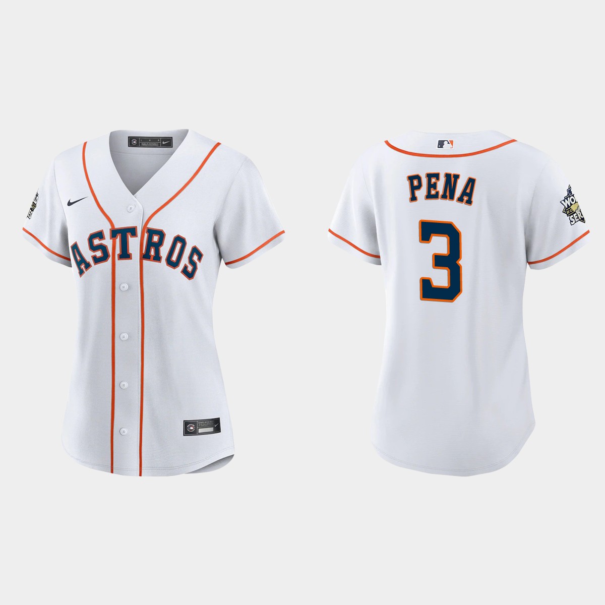 Women Houston Astros Jeremy Pena White 2022 World Series  Jersey