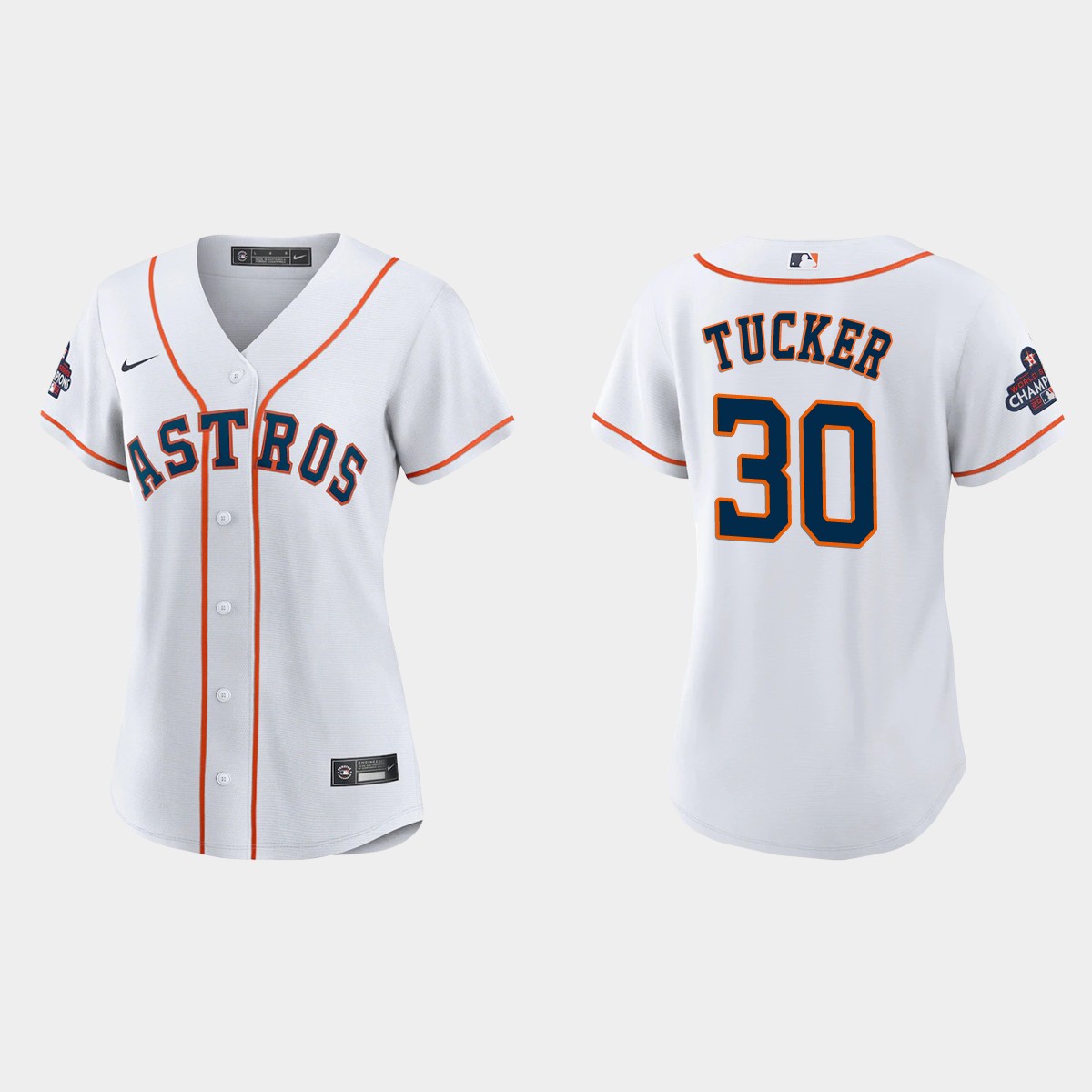 Women Houston Astros Kyle Tucker White 2022 World Series Champions  Jersey