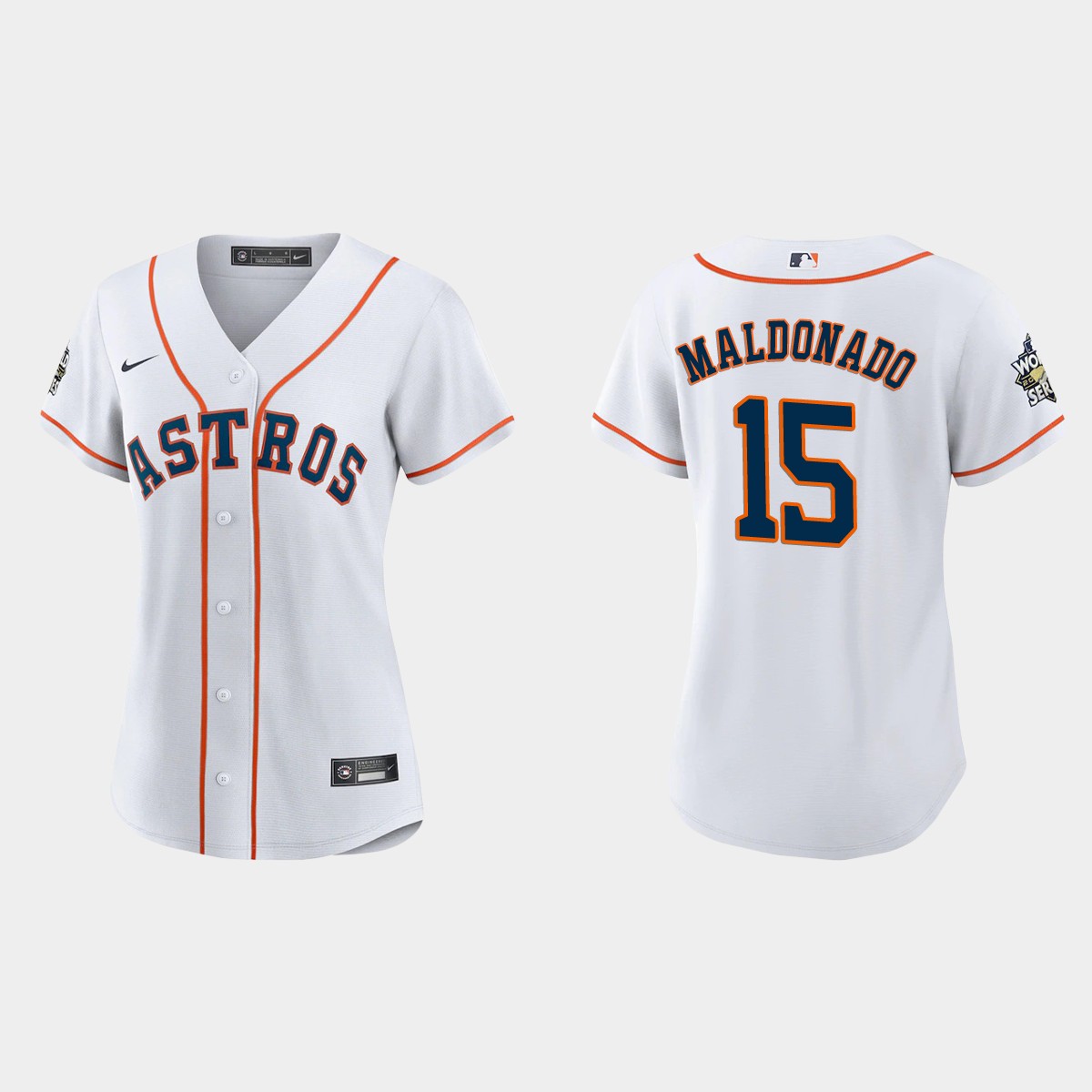 Women Houston Astros Martin Maldonado White 2022 World Series  Jersey
