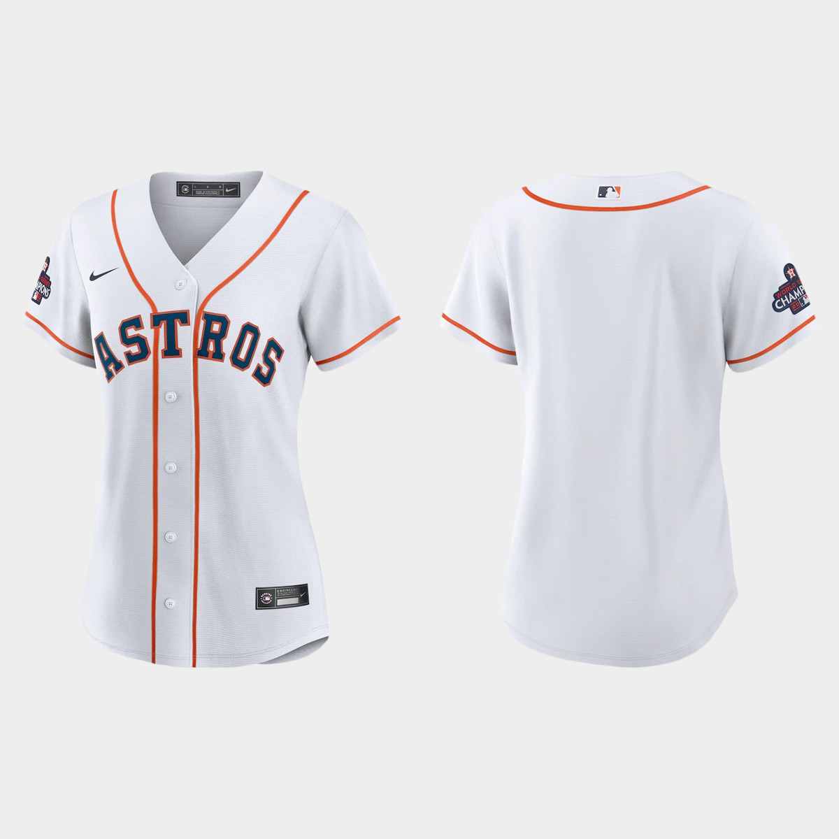 Women Houston Astros White 2022 World Series Champions Home  Jersey