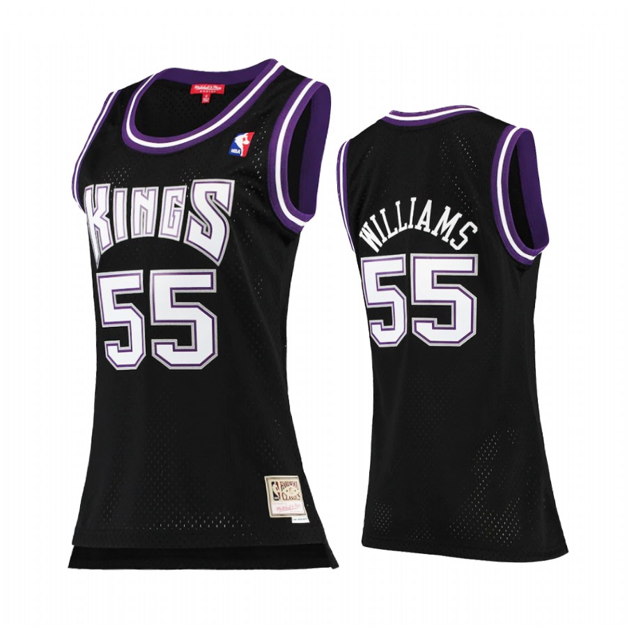 Women Jason Williams #55 Sacramento Kings Black 2000-01 Hardwood Classics Jersey
