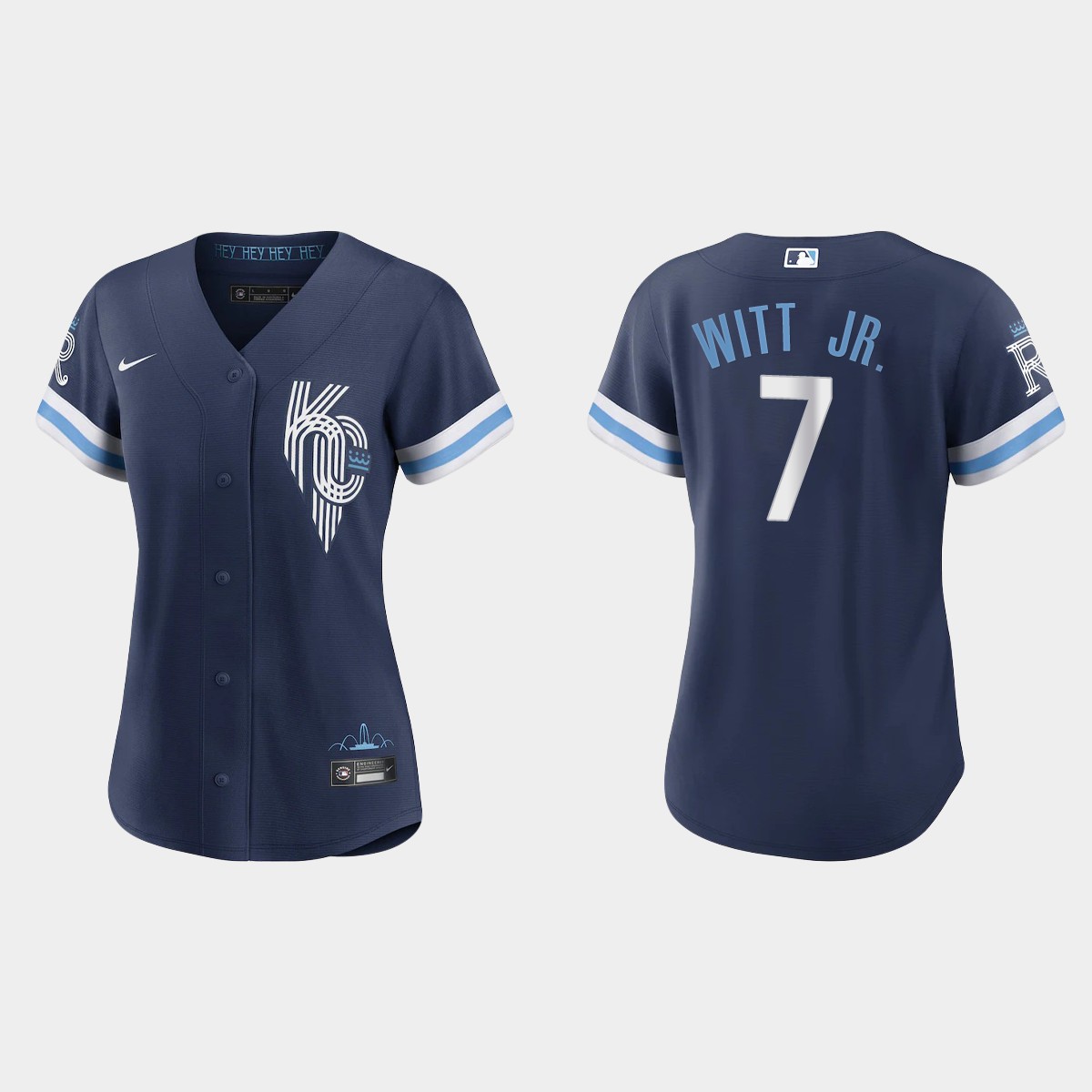 Women Kansas City Royals Bobby Witt Jr. Navy 2022 City Connect  Jersey