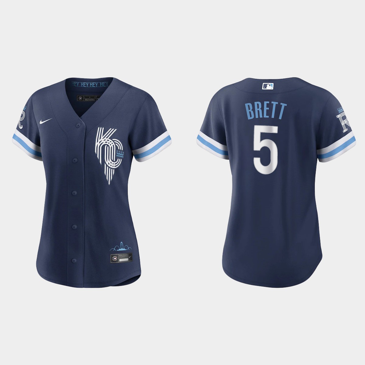 Women Kansas City Royals George Brett Navy 2022 City Connect  Jersey