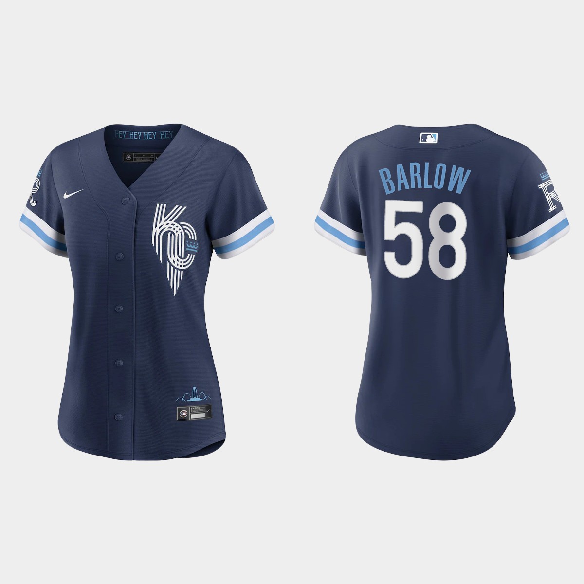 Women Kansas City Royals Scott Barlow Navy 2022 City Connect  Jersey