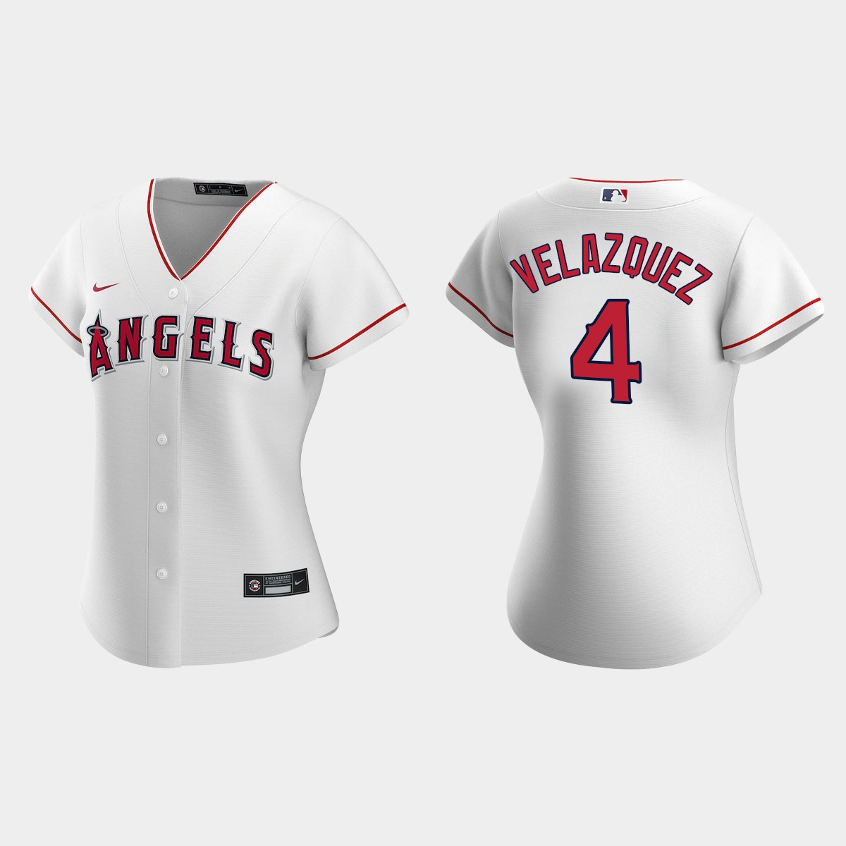 Women Los Angeles Angels Andrew Velazquez White  Home Jersey