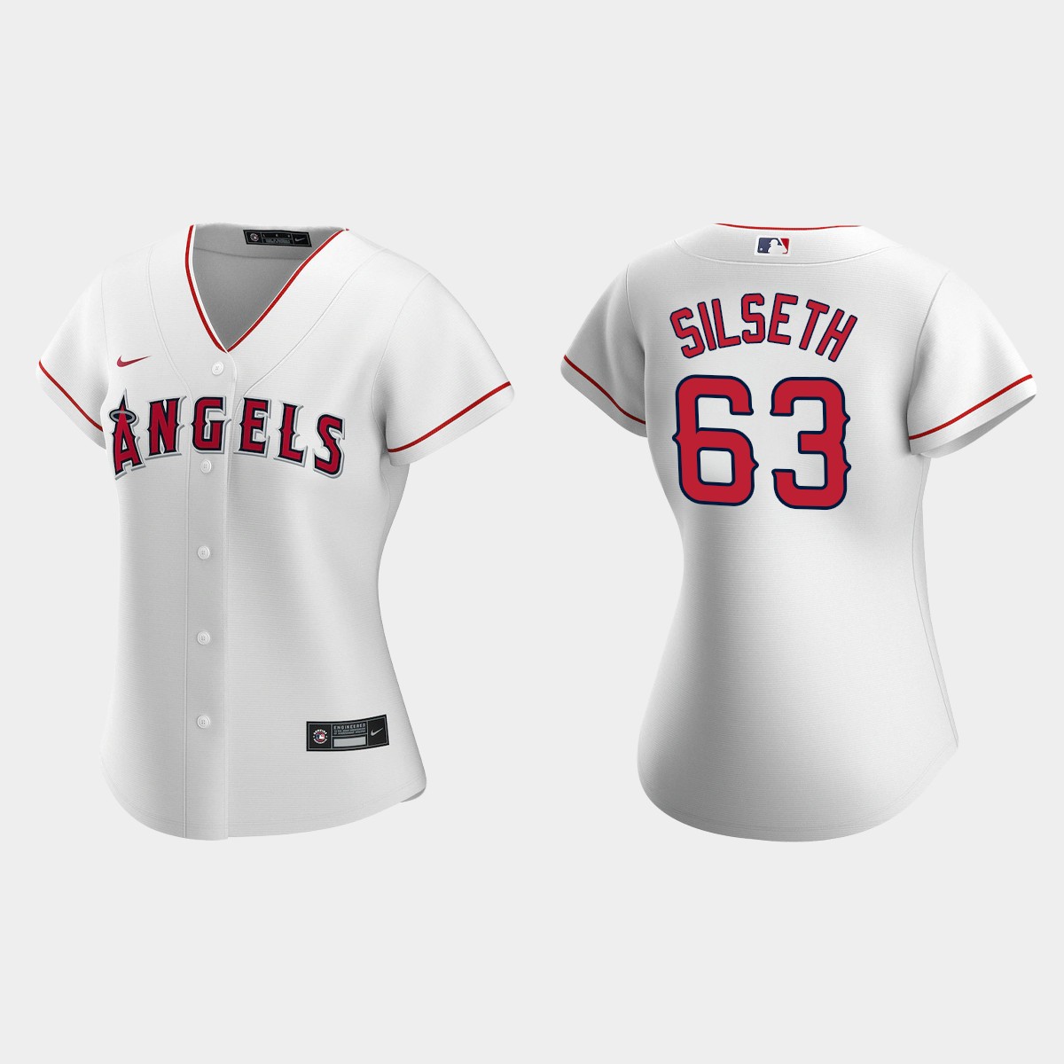 Women Los Angeles Angels Chase Silseth White  Home Jersey