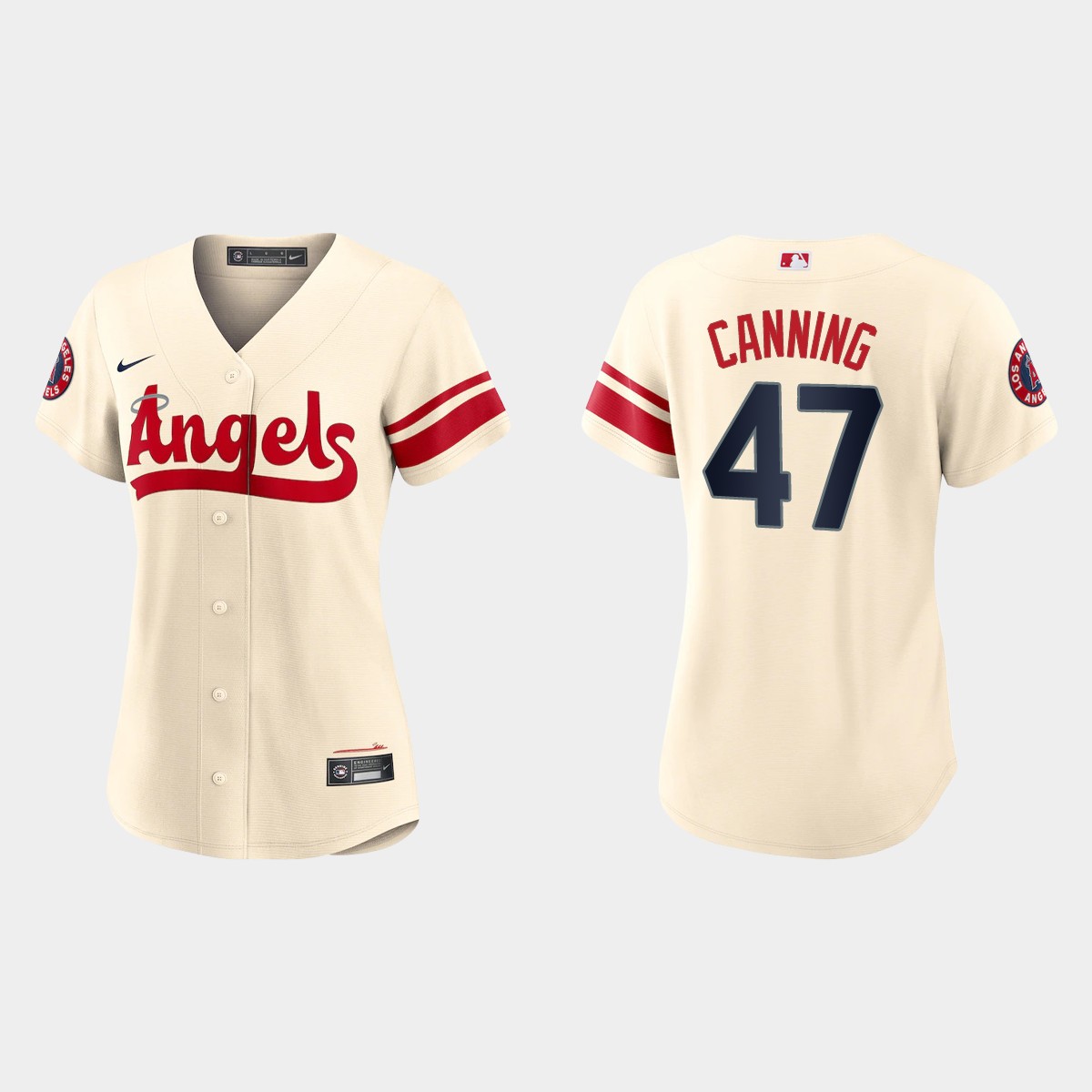 Women Los Angeles Angels Griffin Canning Cream 2022 City Connect  Jersey