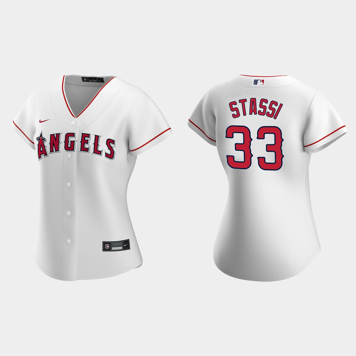 Women Los Angeles Angels Max Stassi White  Home Jersey