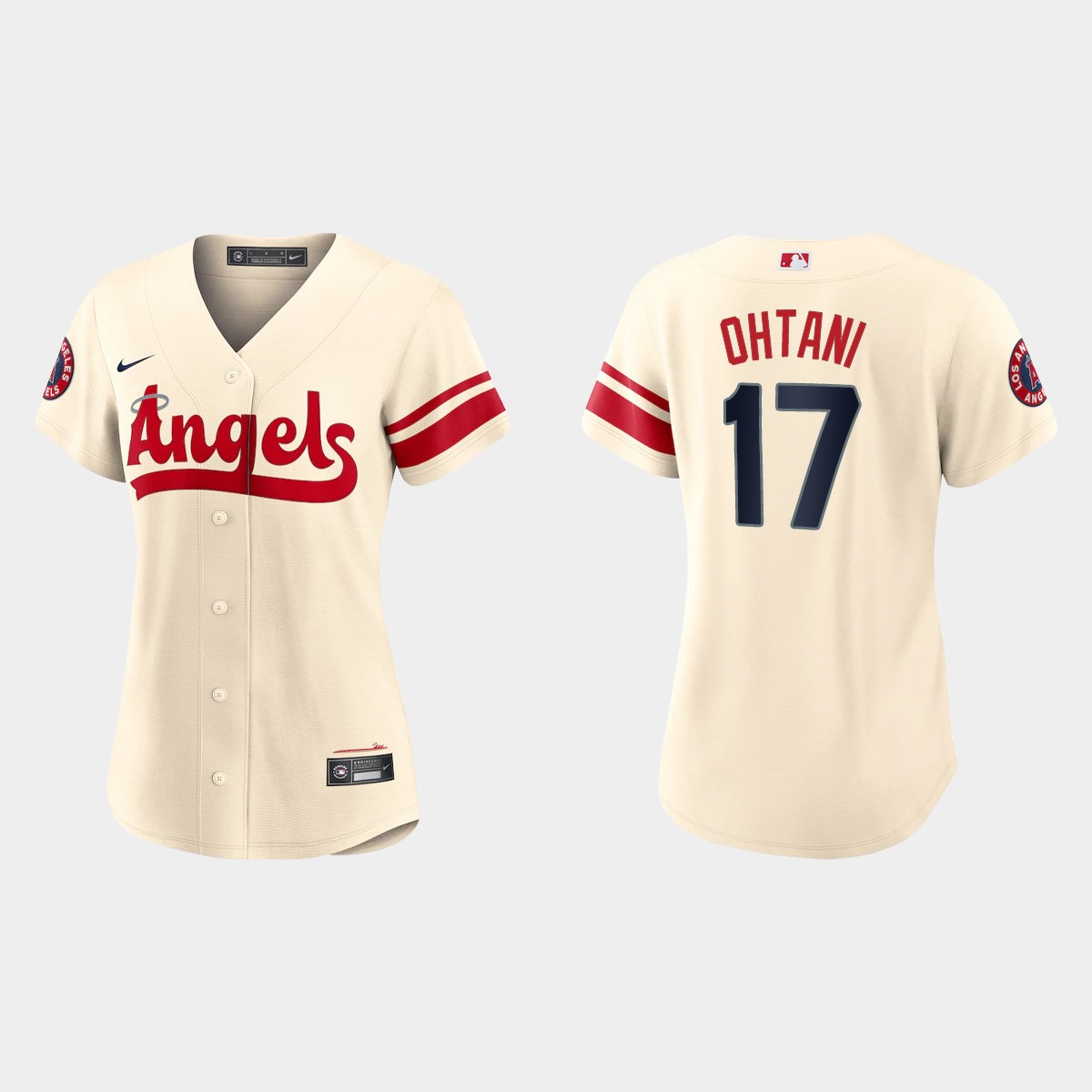 Women Los Angeles Angels Shohei Ohtani Cream 2022 City Connect  Jersey