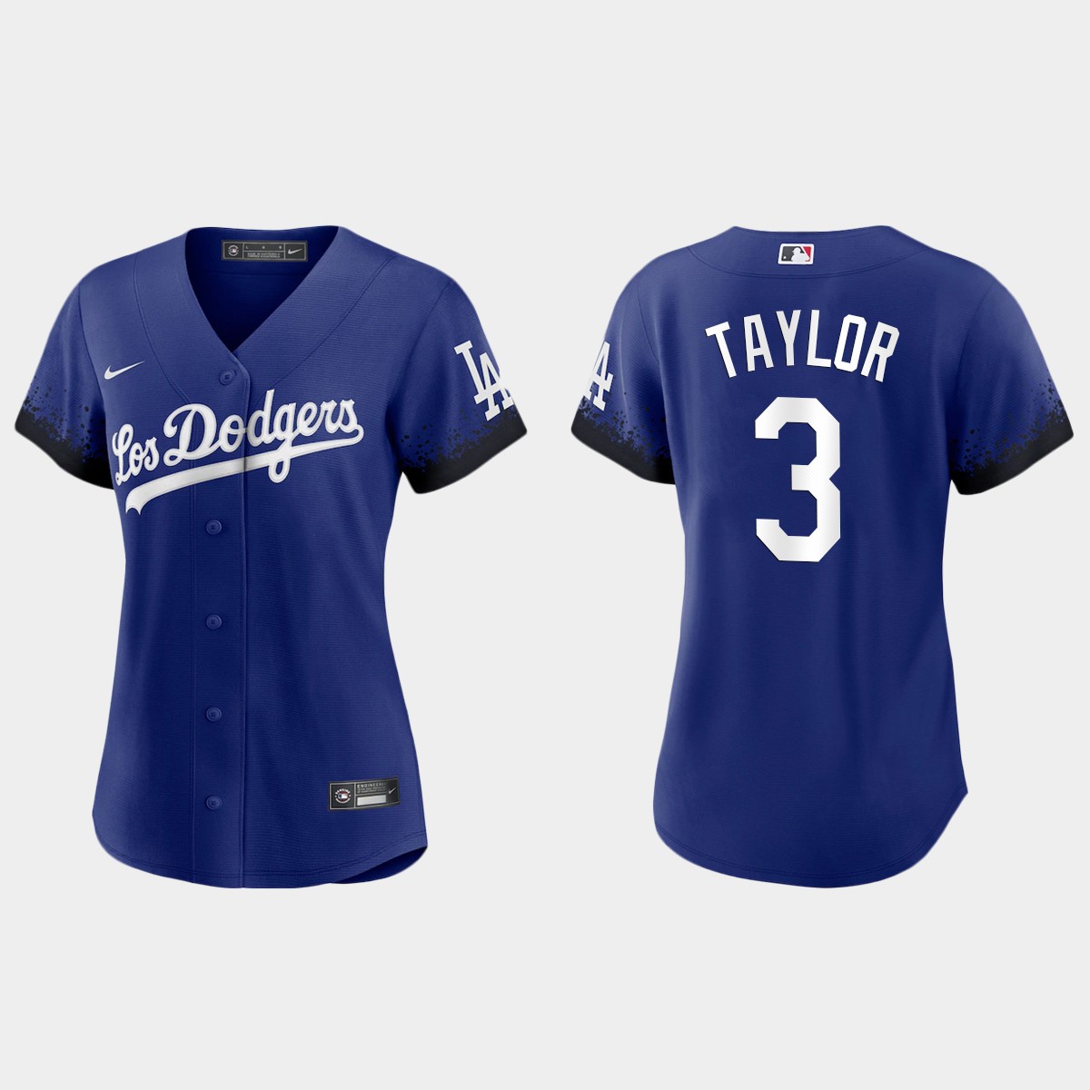 Women Los Angeles Dodgers Chris Taylor Royal 2021 City Connect  Jersey