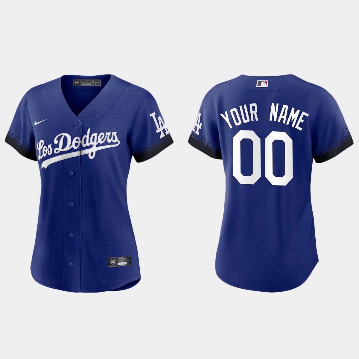 Women Los Angeles Dodgers Custom Royal 2021 City Connect  Jersey