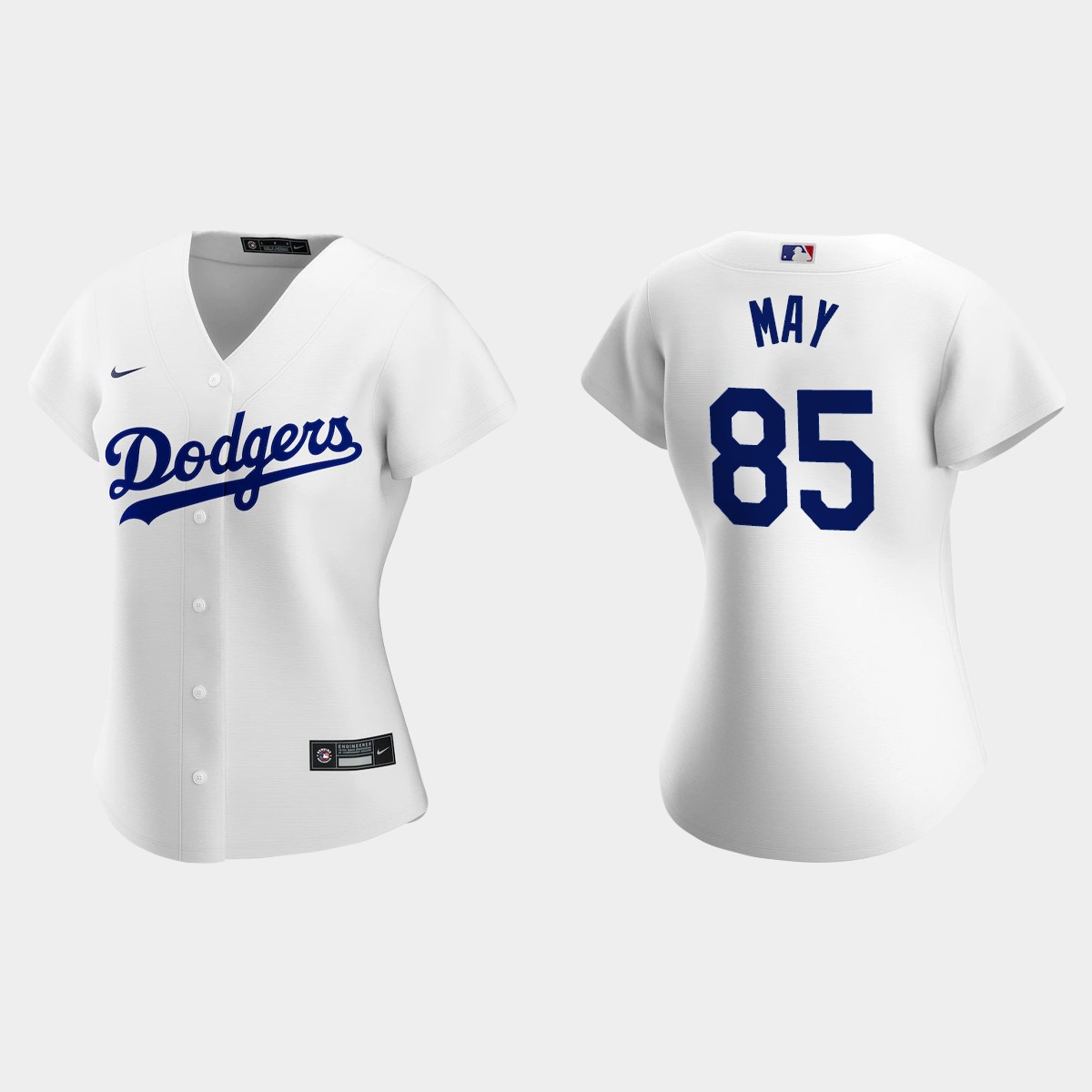 Women Los Angeles Dodgers Dustin May White  Home Jersey