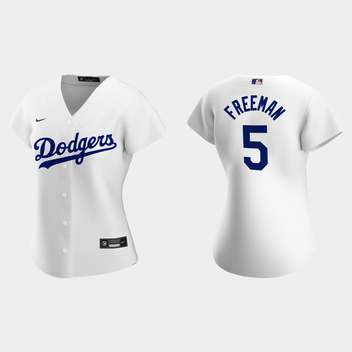 Women Los Angeles Dodgers Freddie Freeman White  Home Jersey
