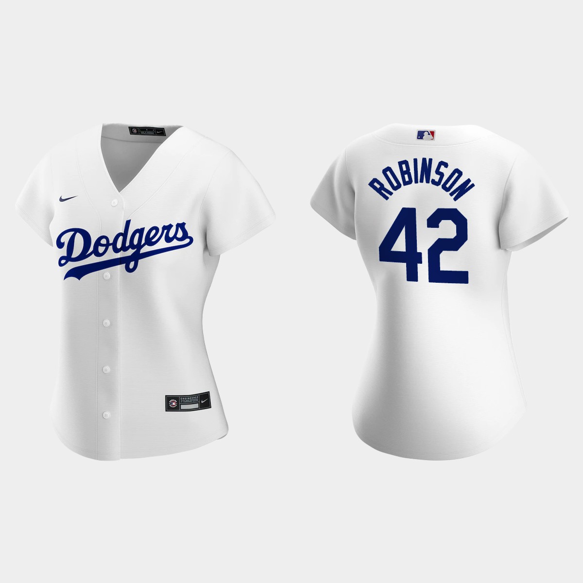 Women Los Angeles Dodgers Jackie Robinson White  Home Jersey