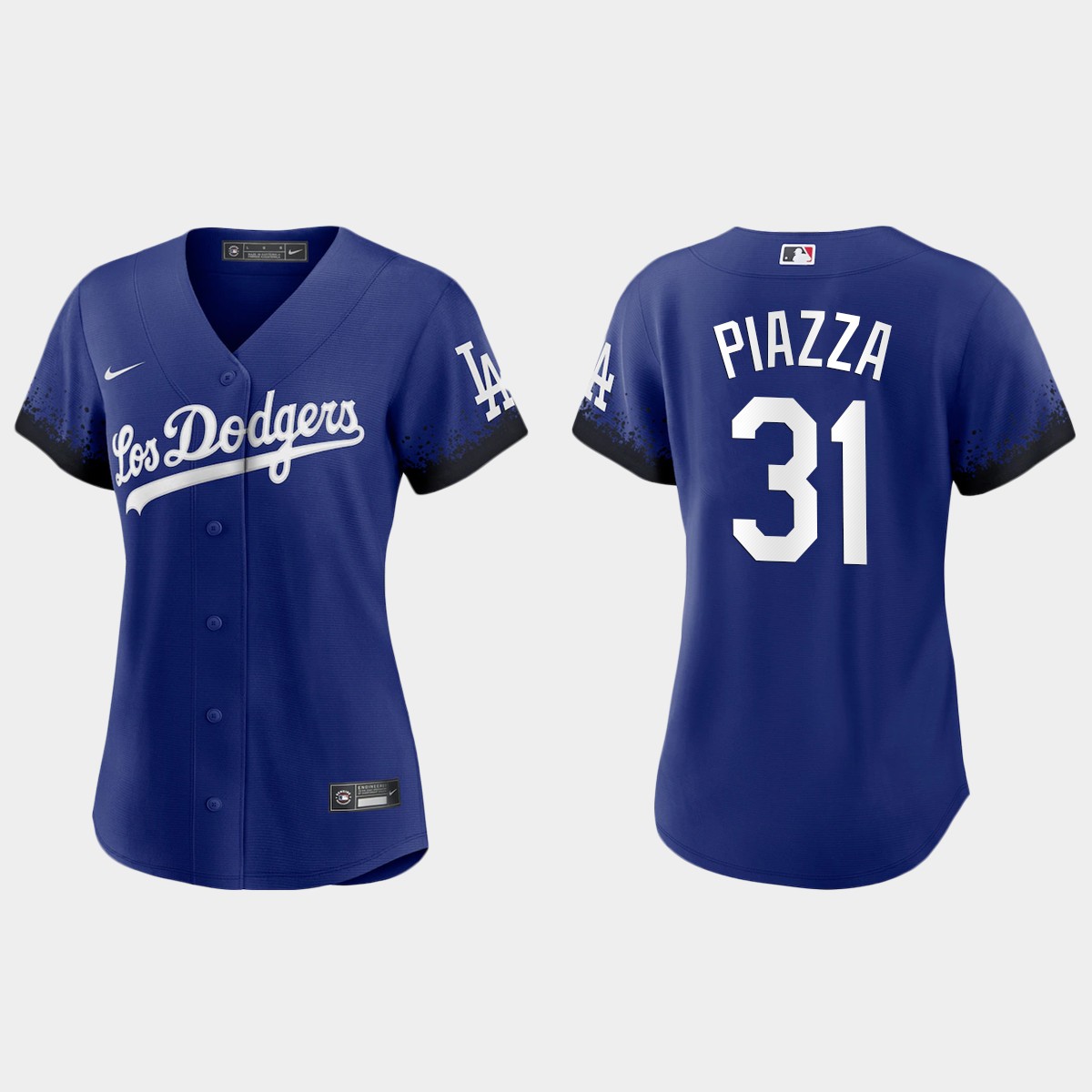 Women Los Angeles Dodgers Mike Piazza Royal 2021 City Connect  Jersey