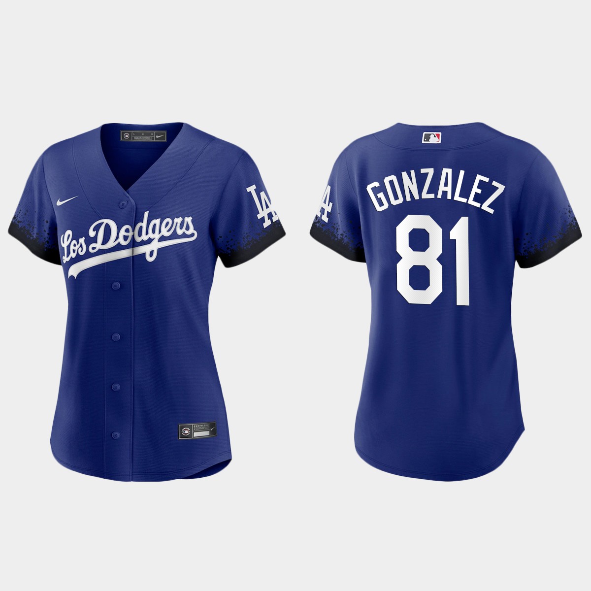 Women Los Angeles Dodgers Victor Gonzalez Royal 2021 City Connect  Jersey