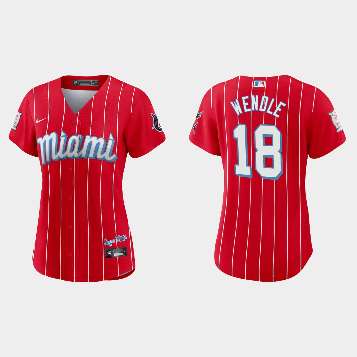 Women Miami Marlins Joe Wendle Red City Connect  Jersey