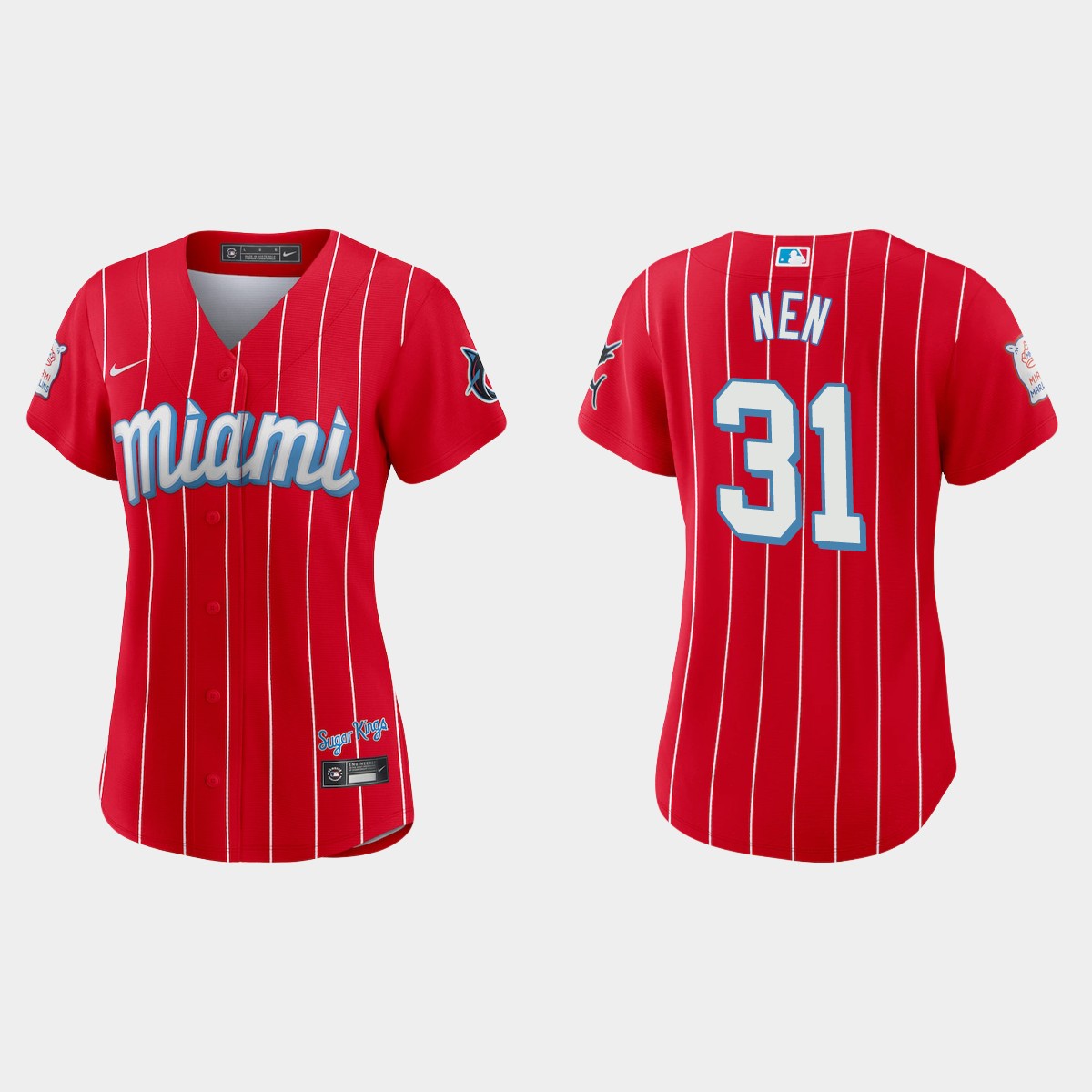 Women Miami Marlins Robb Nen Red 2021 City Connect  Jersey