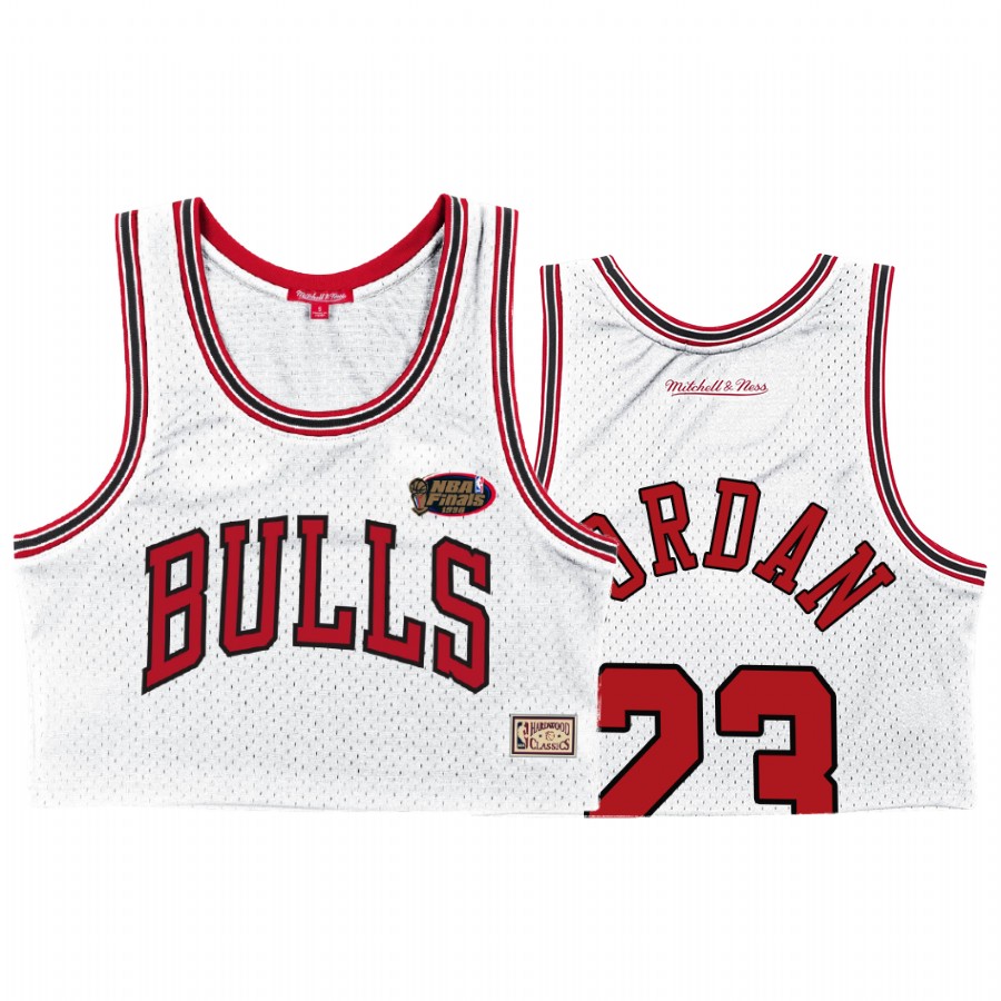 Women Michael Jordan Chicago Bulls White 1996 NBA Finals #23 Hardwood Classics Jersey