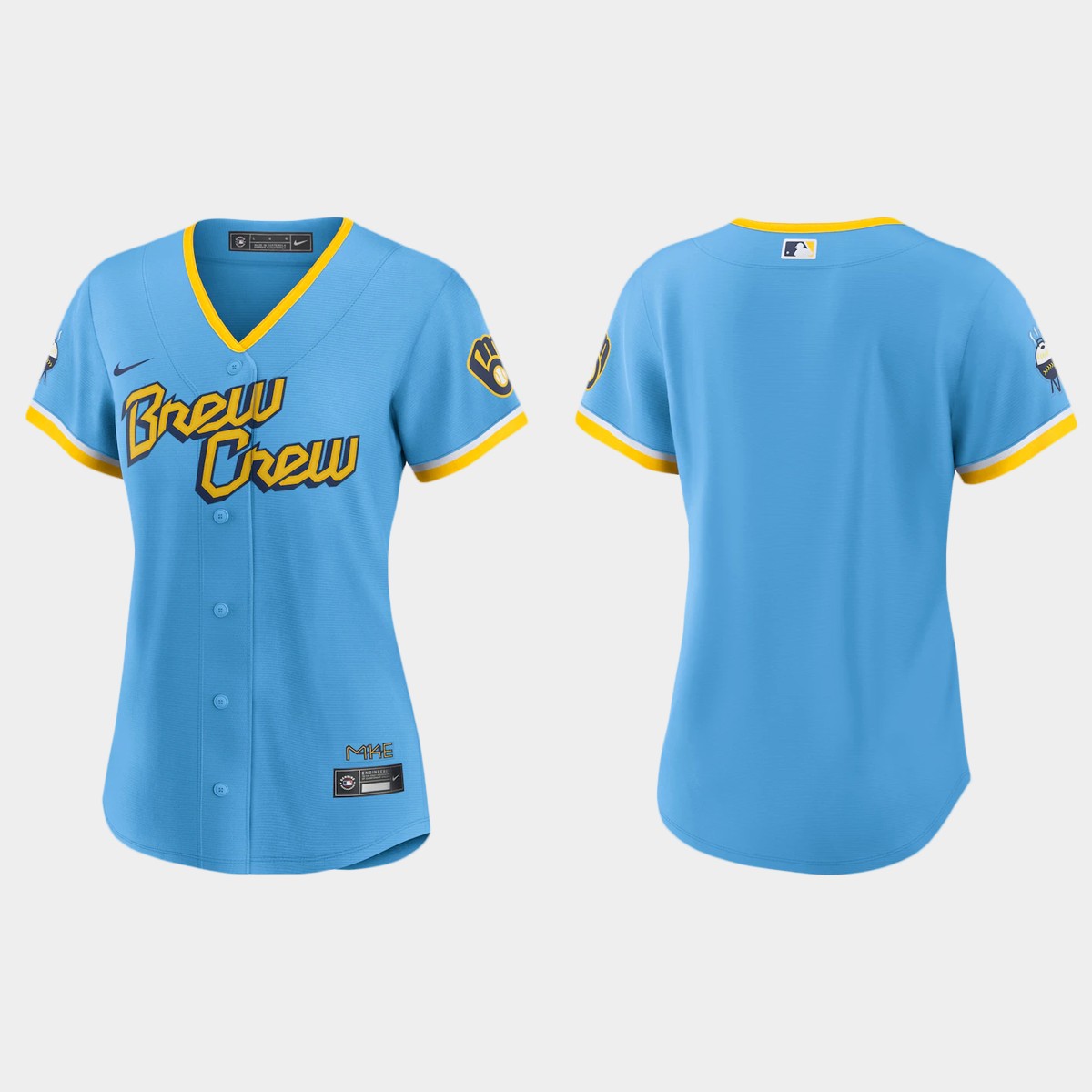 Women Milwaukee Brewers Powder Blue 2022 City Connect  Team Jersey