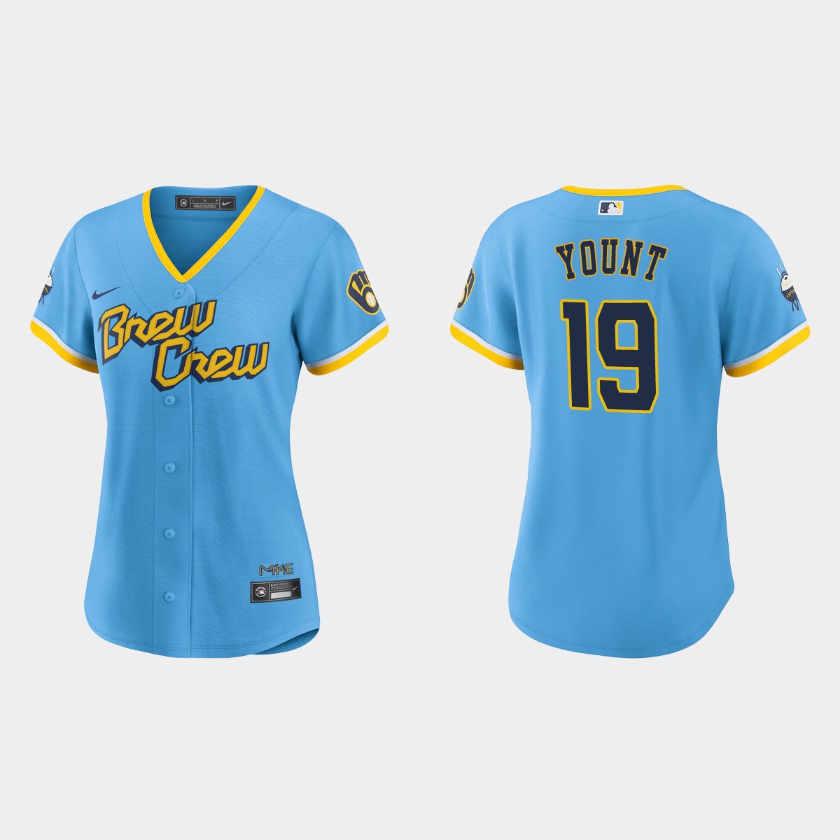 Women Milwaukee Brewers Robin Yount Powder Blue 2022 City Connect  Jersey