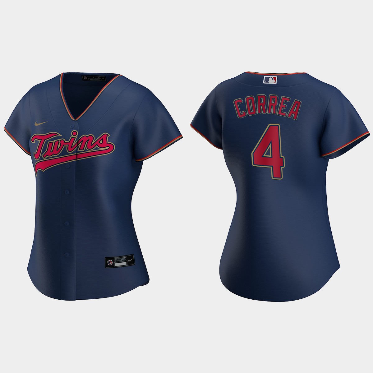 Women Minnesota Twins Carlos Correa Navy  Jersey