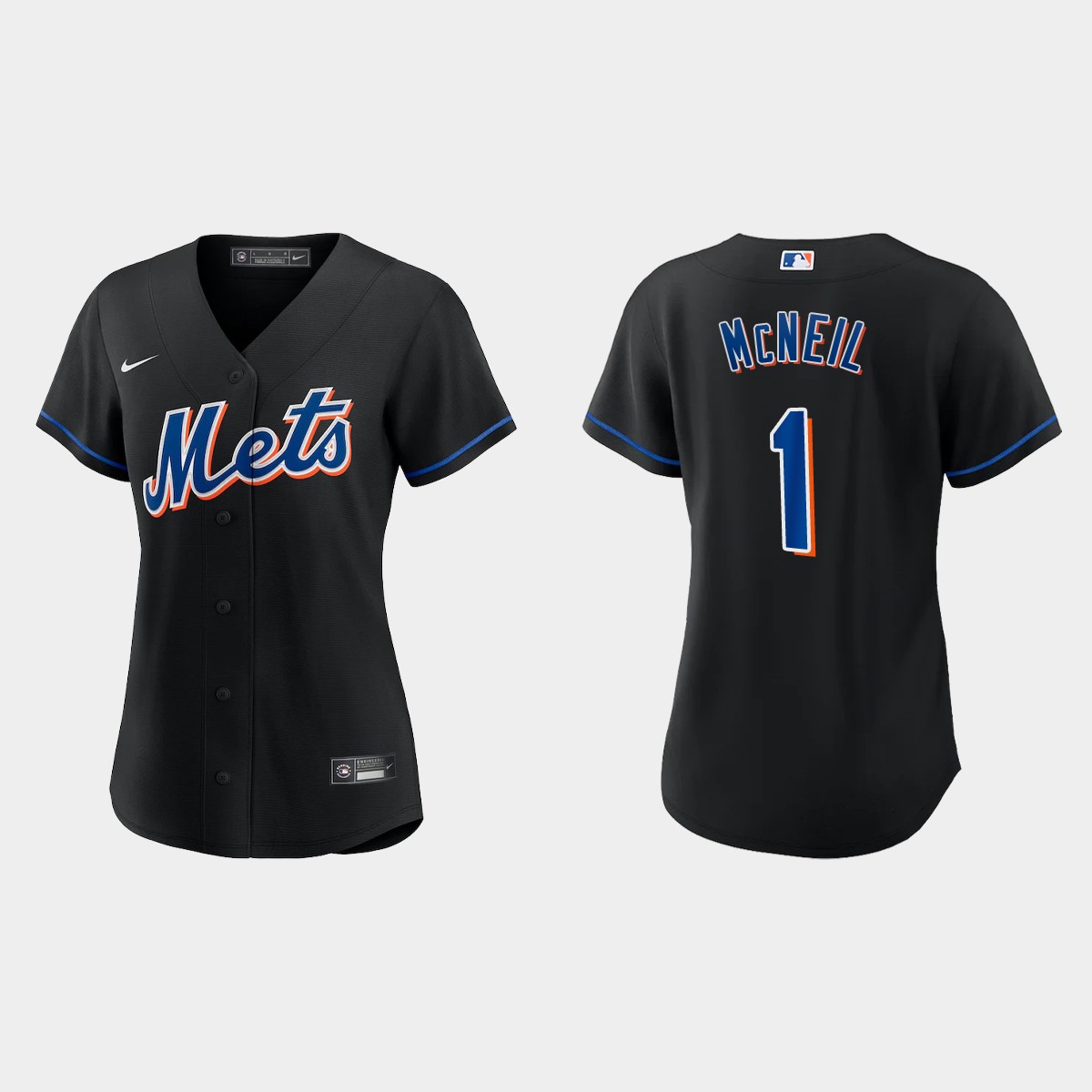Women New York Mets Jeff McNeil Black  Alternate Jersey
