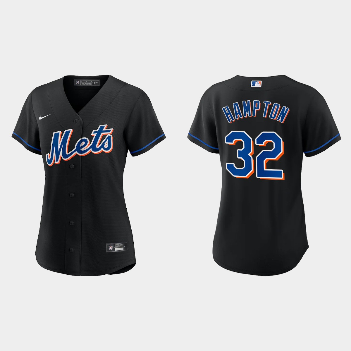 Women New York Mets Mike Hampton Black  Alternate Jersey