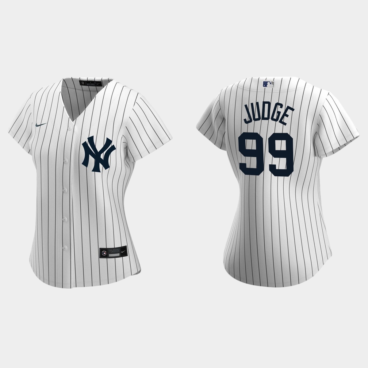 Women New York Yankees Aaron Judge White  2020 Home Jersey