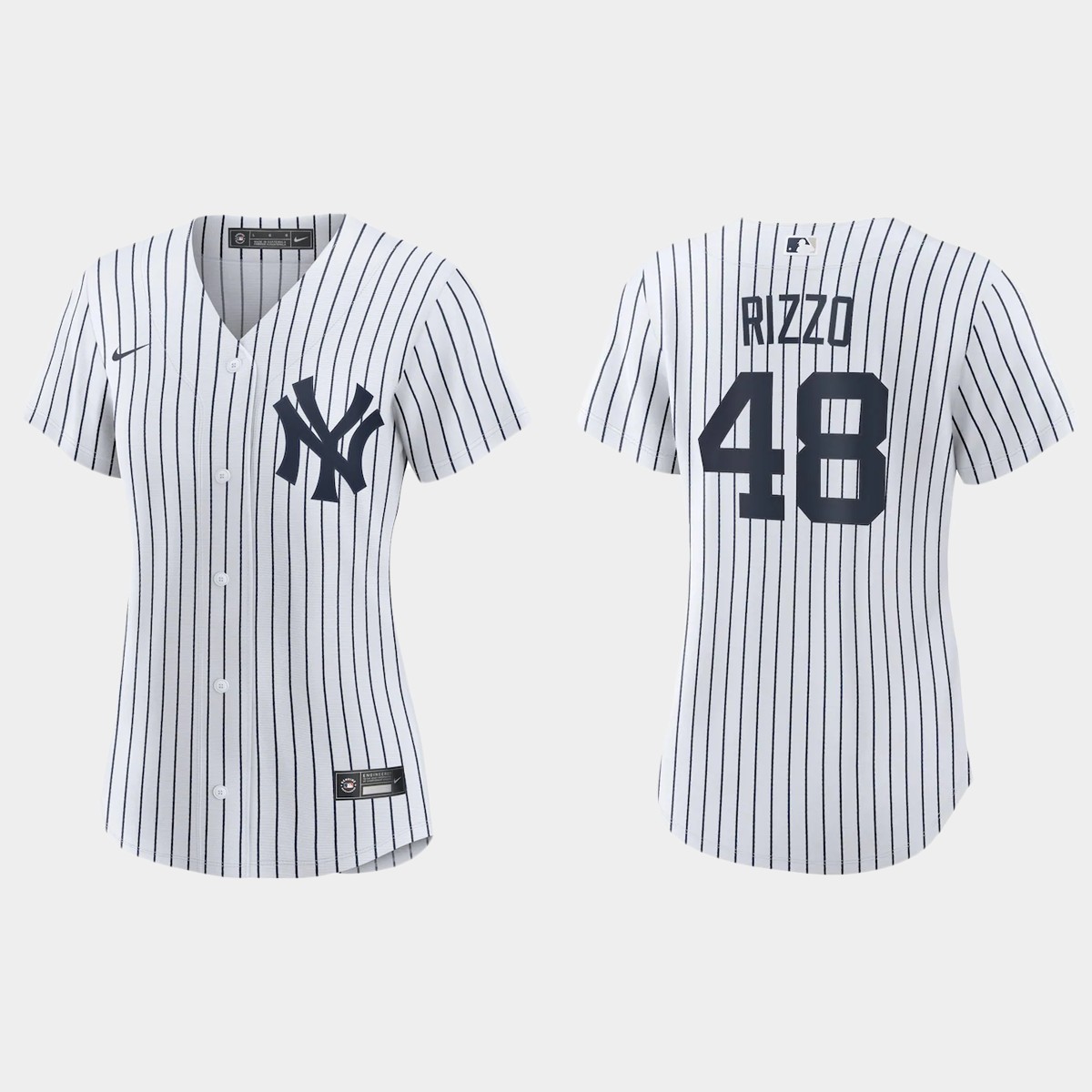 Women New York Yankees Anthony Rizzo White  Home Jersey
