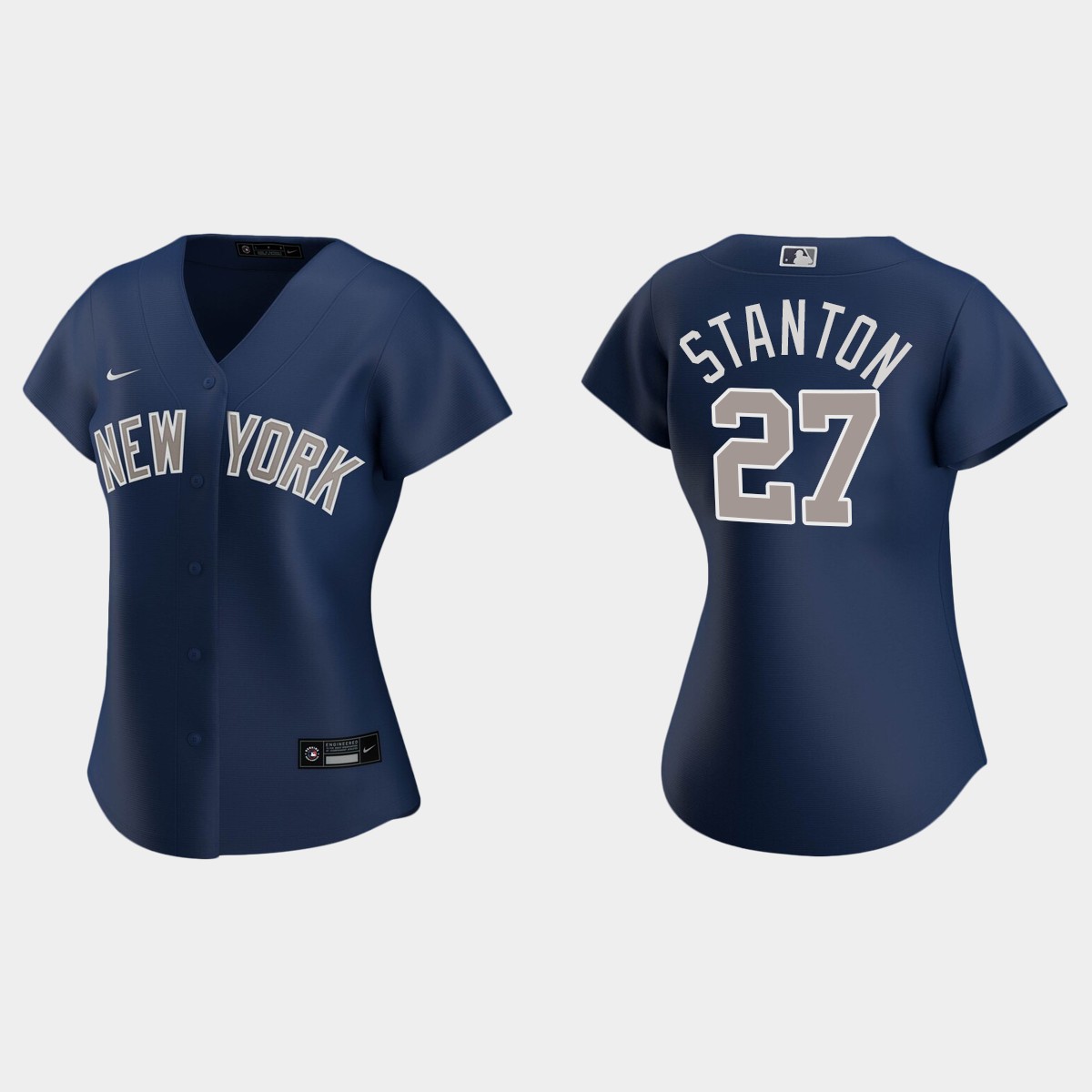 Women New York Yankees Giancarlo Stanton Navy  2020 Alternate Jersey