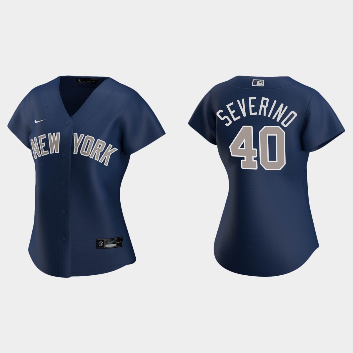 Women New York Yankees Luis Severino Navy  2020 Alternate Jersey