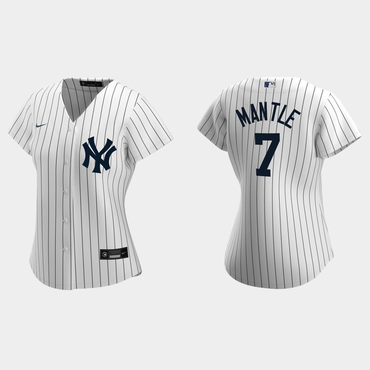 Women New York Yankees Mickey Mantle White  2020 Home Jersey