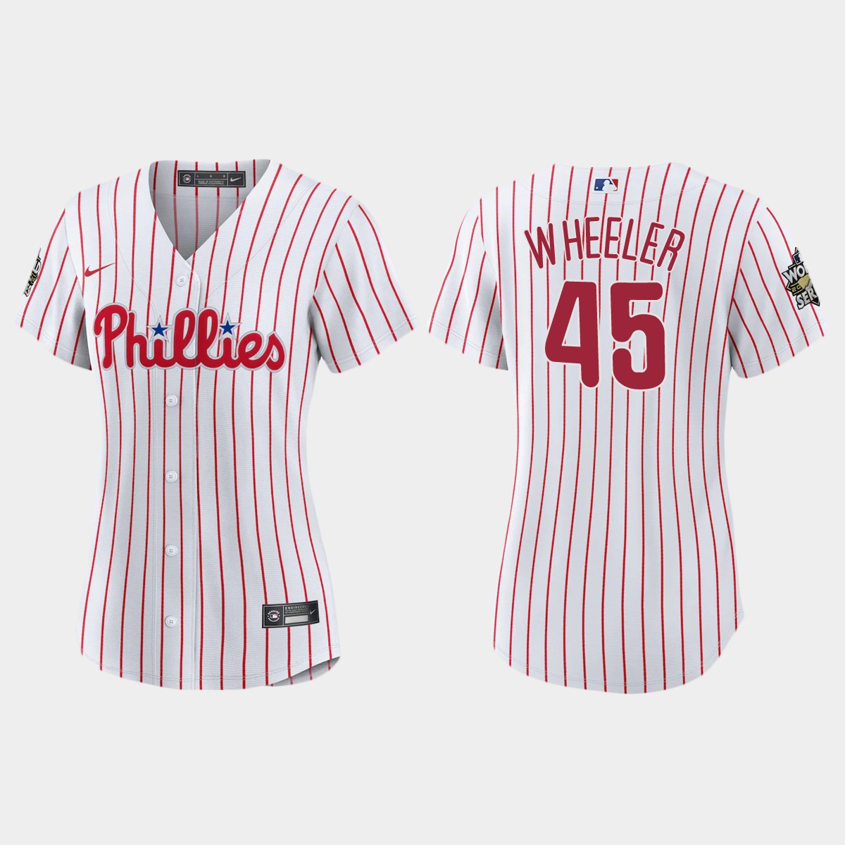Women Philadelphia Phillies Zack Wheeler White 2022 World Series  Jersey