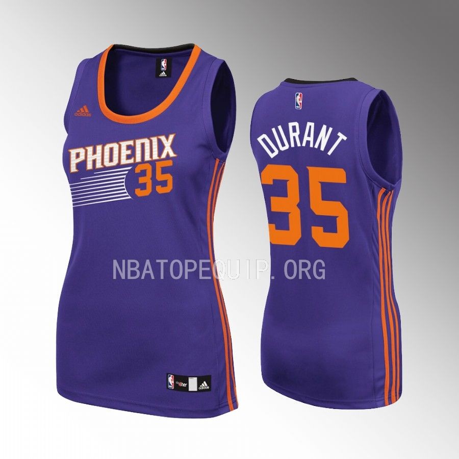Women Phoenix Suns Kevin Durant Road #35 Purple Replica Jersey