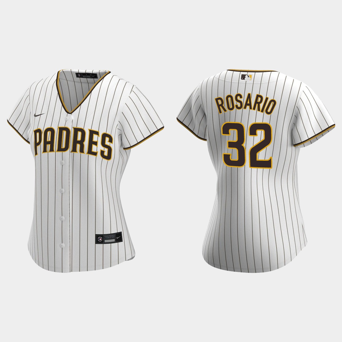Women San Diego Padres Eguy Rosario White Brown  Jersey