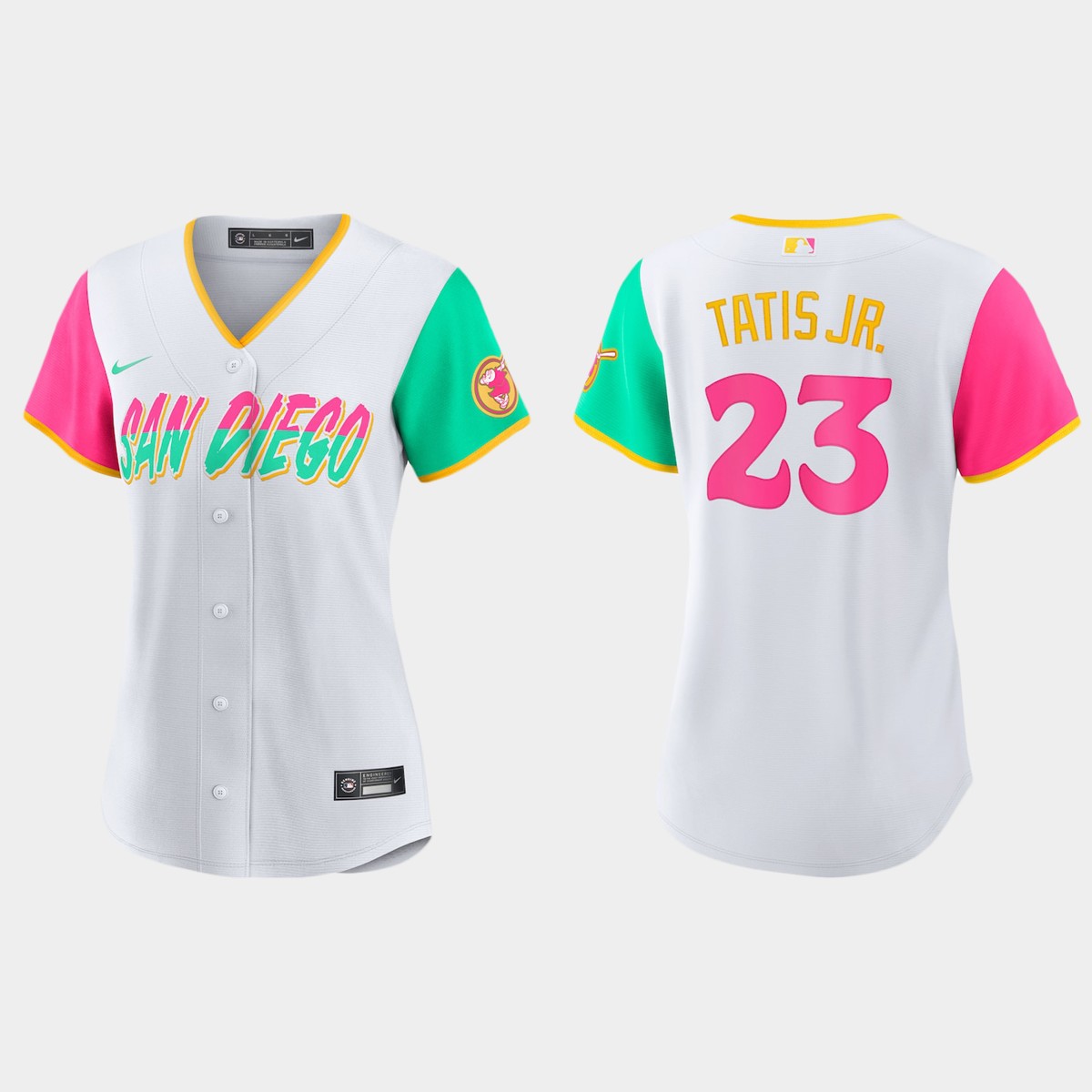 Women San Diego Padres Fernando Tatis Jr. White 2022 City Connect  Jersey