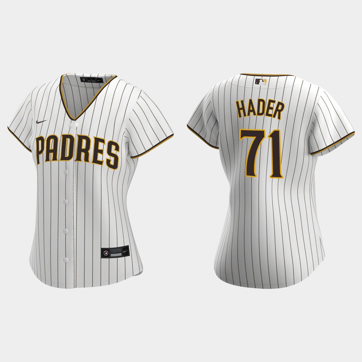 Women San Diego Padres Josh Hader White Brown  Jersey