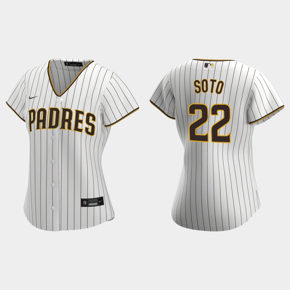 Women San Diego Padres Juan Soto White Brown  Jersey