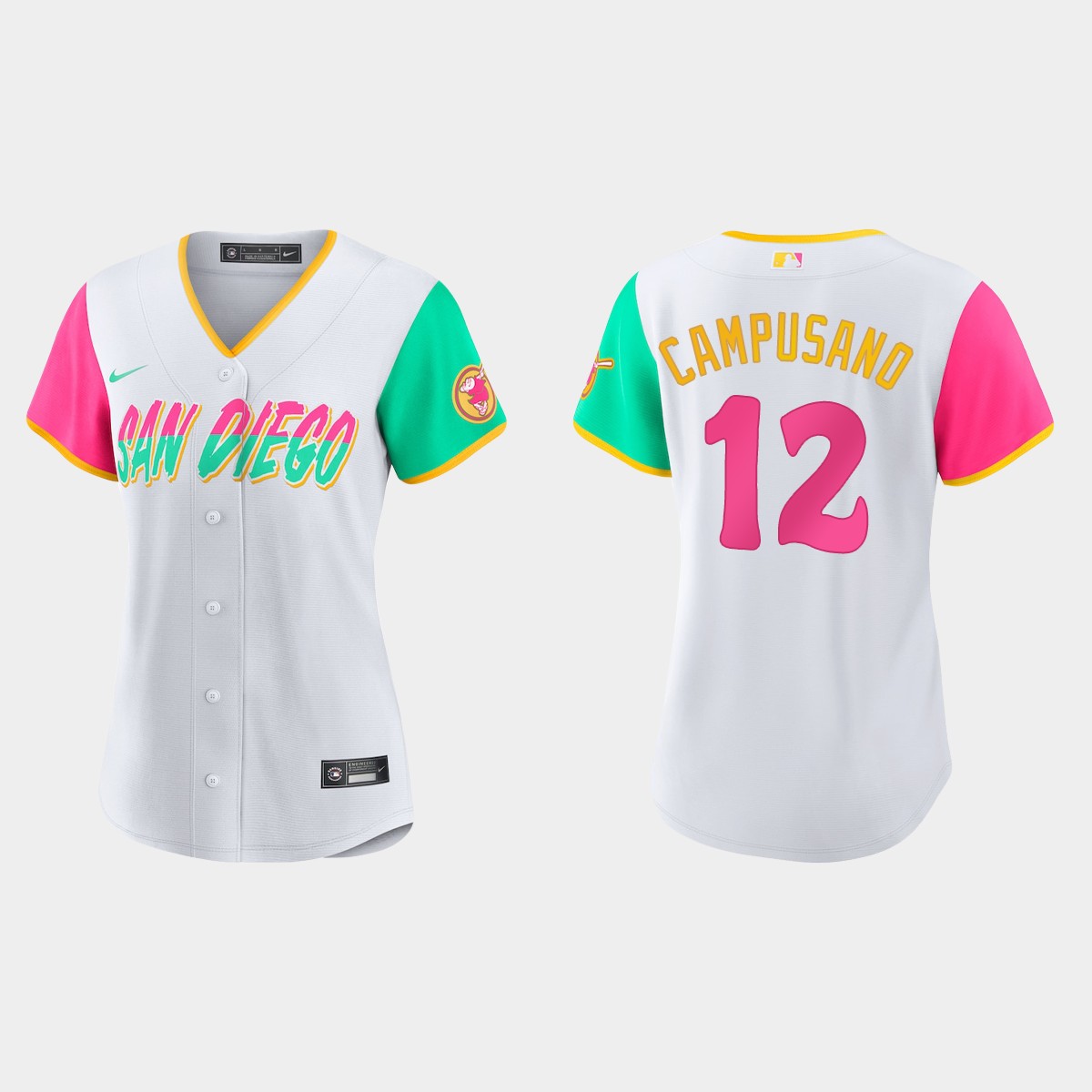 Women San Diego Padres Luis Campusano White 2022 City Connect  Jersey