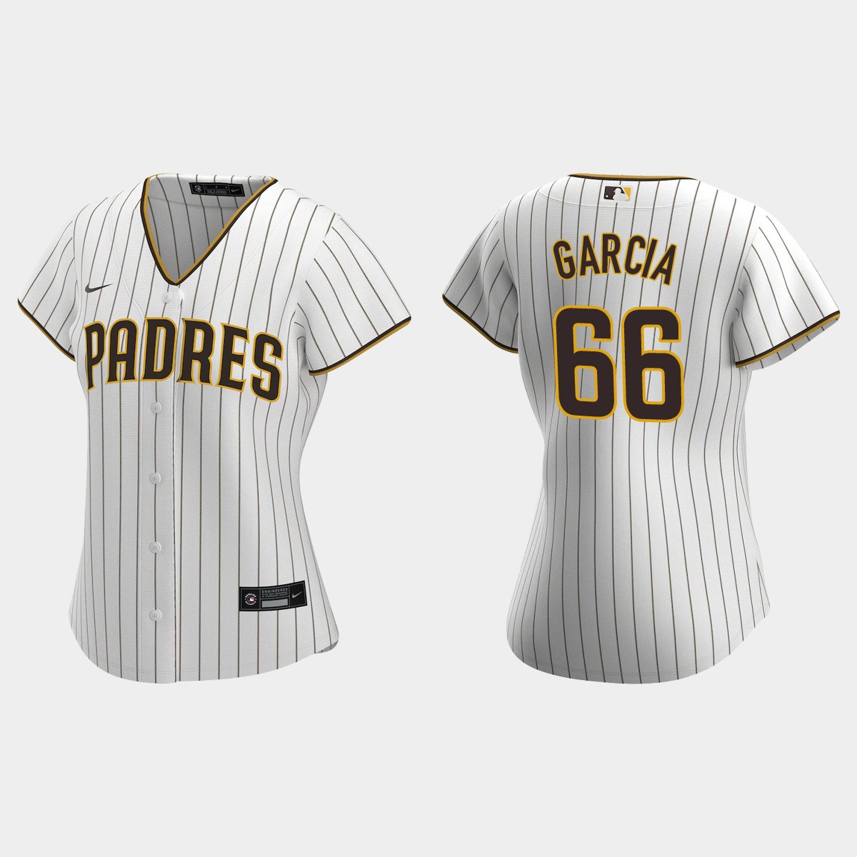 Women San Diego Padres Luis Garcia White Brown  Jersey