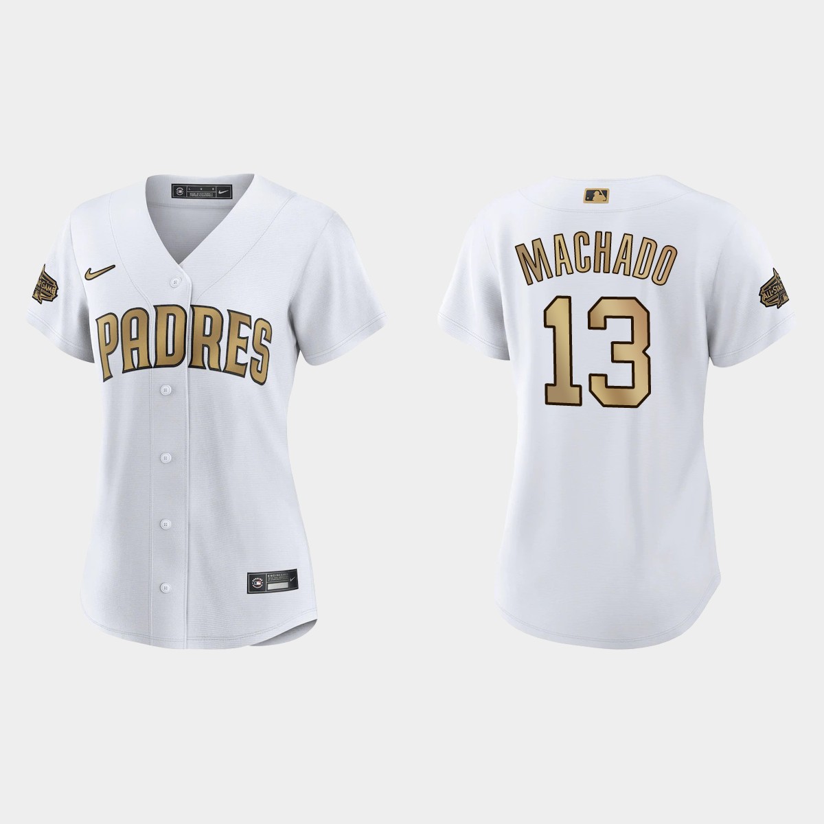 Women San Diego Padres Manny Machado White 2022 MLB All-Star Game  Jersey