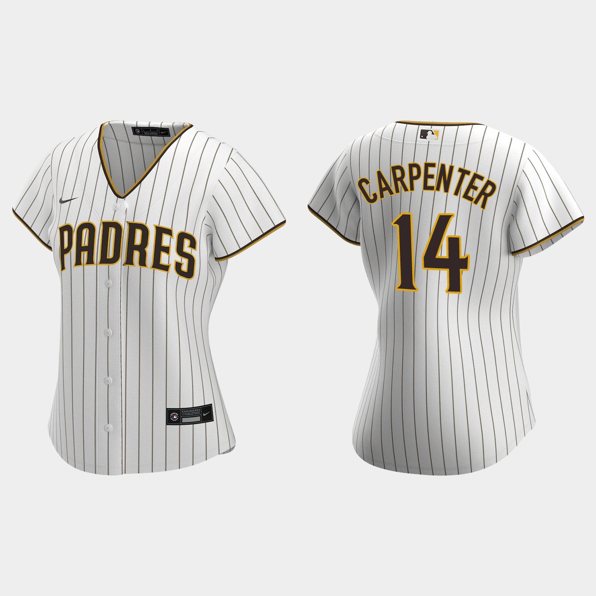 Women San Diego Padres Matt Carpenter White Brown  Jersey