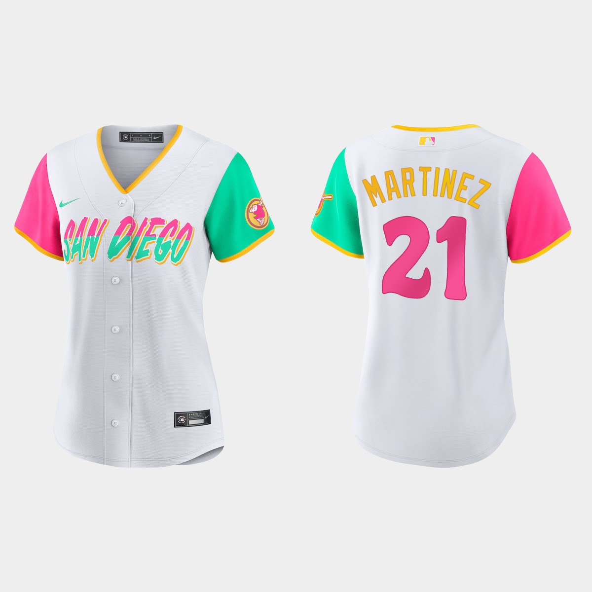 Women San Diego Padres Nick Martinez White 2022 City Connect  Jersey