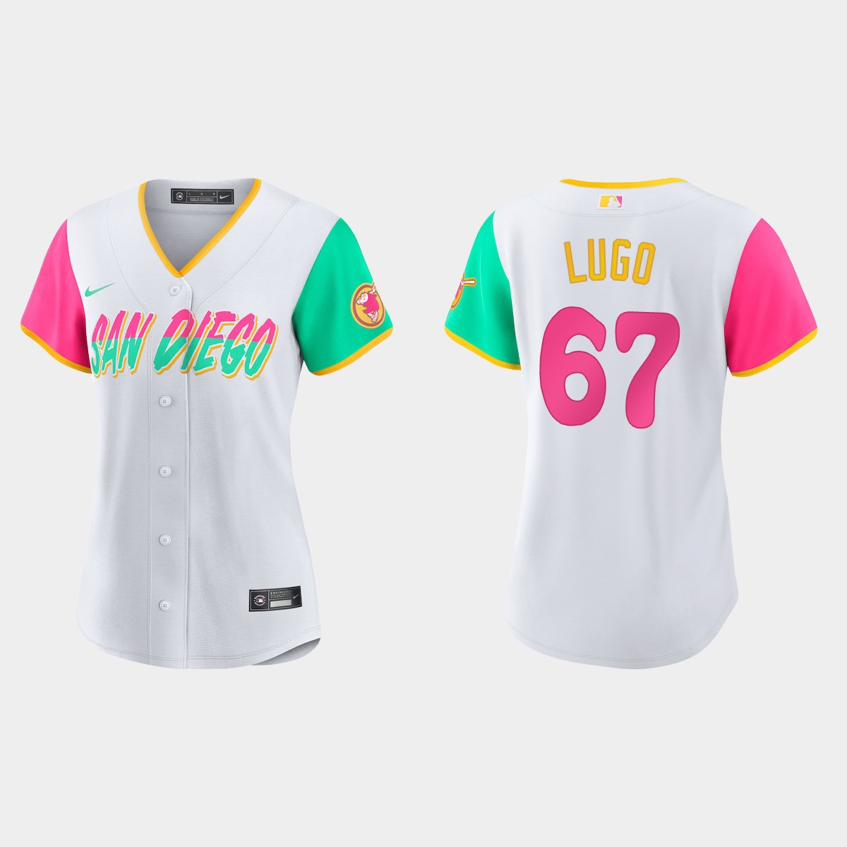 Women San Diego Padres Seth Lugo White City Connect  Jersey