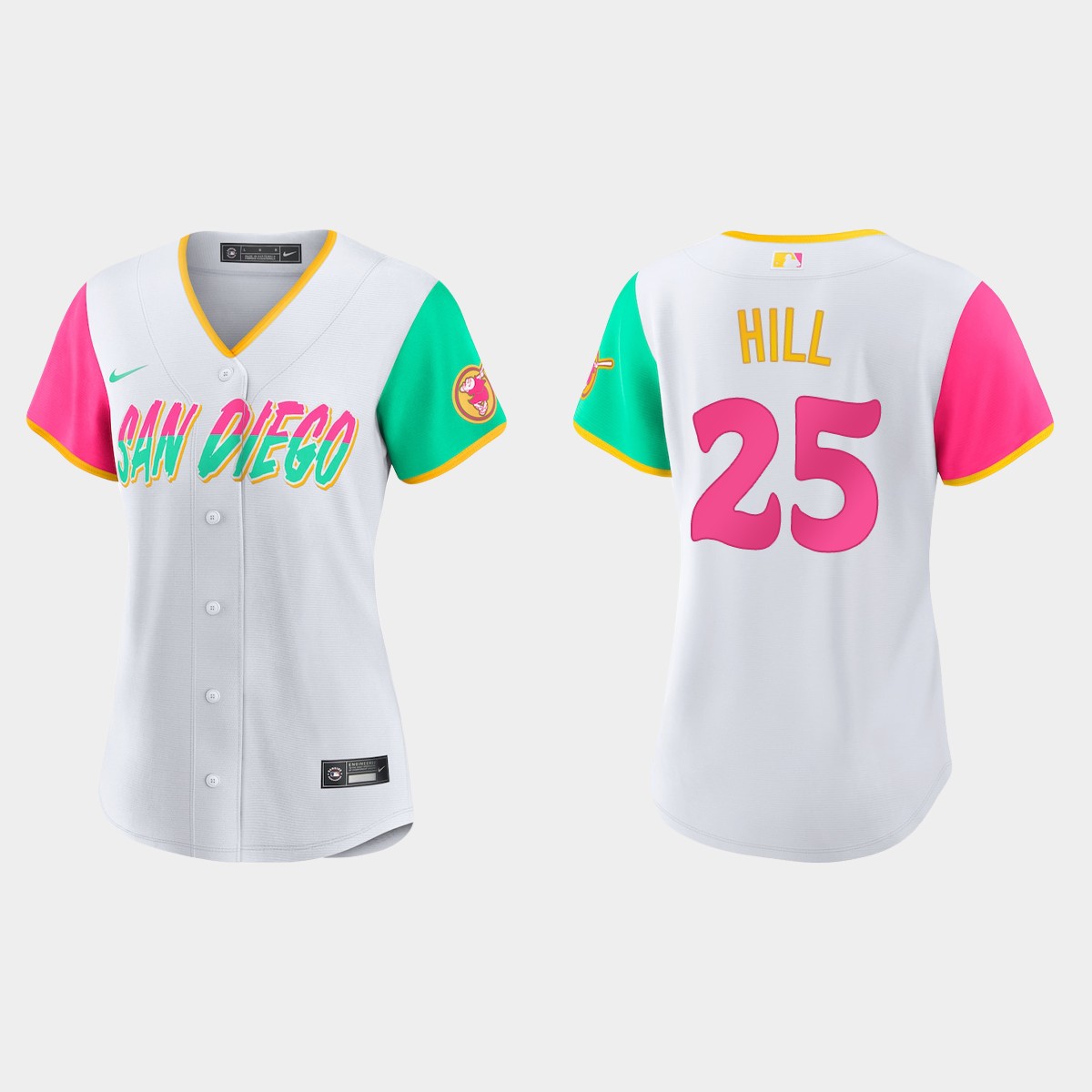 Women San Diego Padres Tim Hill White 2022 City Connect  Jersey